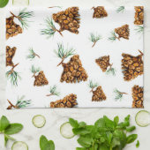 Siberian Pinecone Pattern Towel Geschirrtuch (Gefaltet)