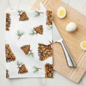 Siberian Pinecone Pattern Towel Geschirrtuch (Viertel Falte)