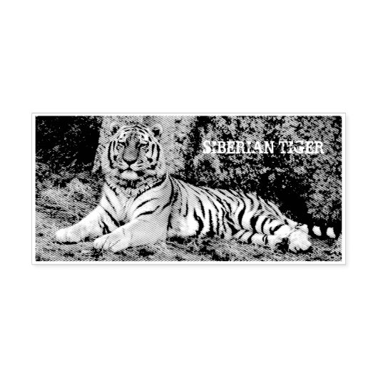 Siberian Tiger ラバースタンプ Gummistempel (Prägung)