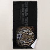 Siberian Tiger：Beach Towel Strandtuch (Vorderseite)