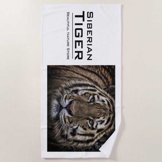 Siberian Tiger:Beach Towel Strandtuch (Vorderseite)