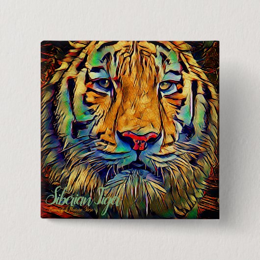 Siberian Tiger Button (Vorderseite)