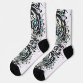 Siberian Tiger Head Socks | Farbige Tiger Socken (Linkes Detail)