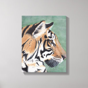 Siberian Tiger Original Art Decke Leinwanddruck