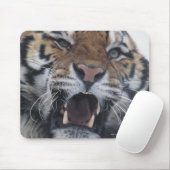 Siberian Tiger Snarling Mousepad (Mit Mouse)