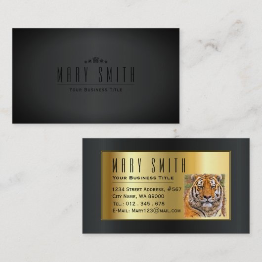 Siberian Tiger Visitenkarte (Vorne/Hinten)