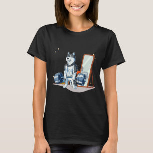 Siberisch Husky Weightlift Funny Deadlift Männer F T-Shirt