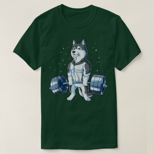 Siberisch Husky Weightlift Funny Deadlift Männer F T-Shirt (Design vorne)