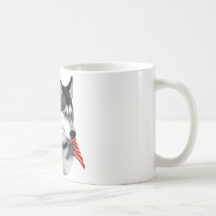 Siberische Husky-Flagge Kaffeetasse