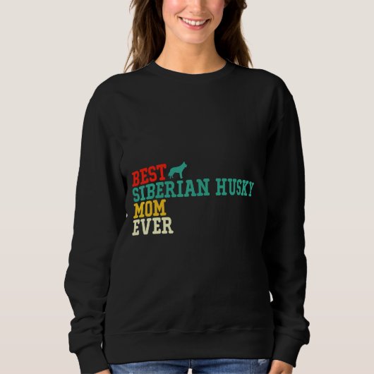 Siberische Husky-Mama je Sweatshirt (Vorderseite)