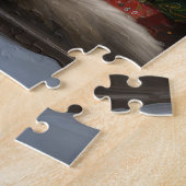 Siberische Katze im Schnee Weihnachten Puzzle (Seite)