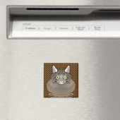 Siberischer Cat Cartoon Paws Magnet (In Situ (Geschirrspüler))