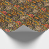 Siberischer Cat Herbst Ernte Erntedank Geschenkpapier (Ecke)