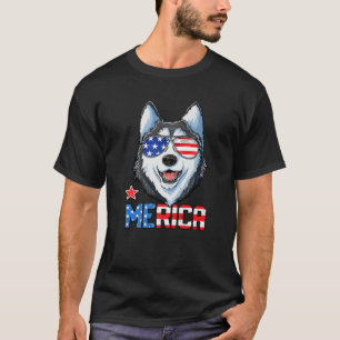 Siberischer Husky 4. Juli Gaben Merica Men Americ T-Shirt
