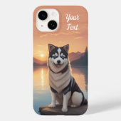 Siberischer Husky am See Case-Mate iPhone Hülle (Rückseite)