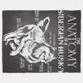 Siberischer Husky-Anatomie Artful Husky Dog Fleecedecke (Vorderseite (Horizontal))