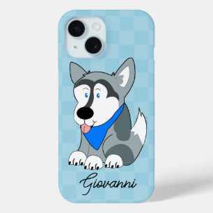 Siberischer Husky Blue Checkered Personalisiert Do Case-Mate iPhone Hülle