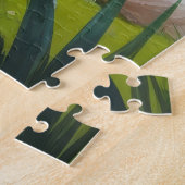 Siberischer Husky Dog Frühlingsblumen Malerei Puzzle (Seite)