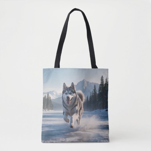 Siberischer Husky Elegante Schultertour Beutel Tasche (Vorderseite)