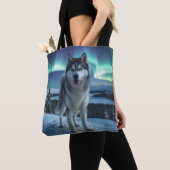 Siberischer Husky Elegante Schultertour Beutel Tasche (Von Nahem)