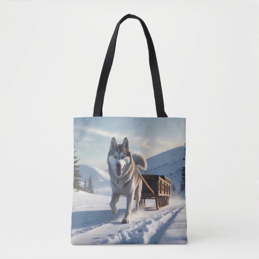 Siberischer Husky Elegante Schultertour Beutel Tasche (Vorderseite)
