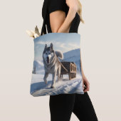 Siberischer Husky Elegante Schultertour Beutel Tasche (Von Nahem)