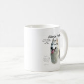 Siberischer Husky-Geschichtsentwurf Kaffeetasse (VorderseiteRechts)