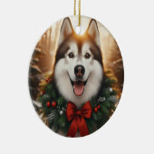 Siberischer Husky Holiday Ornament (Rechts)