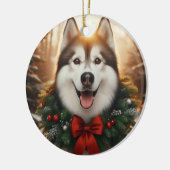 Siberischer Husky Holiday Ornament (Links)