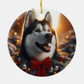 Siberischer Husky Holiday Ornament (Hinten)