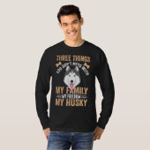 Siberischer Husky-Hund-Bekleidung für Husky-Besitz T-Shirt (Vorne ganz)