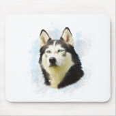 Siberischer Husky Hund Farbe Farbe Farbe Malerei Mousepad (Vorne)
