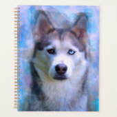 Siberischer Husky Hund Farbe Farbe Farbe Malerei Planer (Vorderseite)