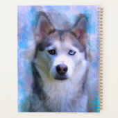 Siberischer Husky Hund Farbe Farbe Farbe Malerei Planer (Rückseite)