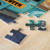 Siberischer Husky Hund Halloween LKW Beängstigende Puzzle (Seite)