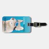 SIBERISCHER HUSKY HUND - SKYDIVING HUND. BEHALT DE GEPÄCKANHÄNGER (Vorderseite horizontal)