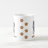 Siberischer Husky - Hundename hinzufügen, Text änd Kaffeetasse (Mittel)