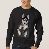 Siberischer Husky in Pocket Puppy Sweatshirt (Vorderseite)