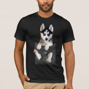 Siberischer Husky in Pocket Puppy T-Shirt