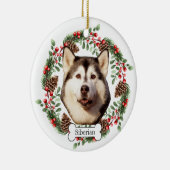 Siberischer Husky Keramik Ornament (Rechts)