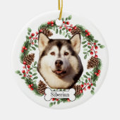 Siberischer Husky Keramik Ornament (Vorne)