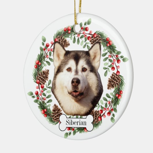 Siberischer Husky Keramik Ornament (Links)