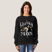 Siberischer Husky-Mama Niedlicher Hund Sweatshirt (Vorne ganz)