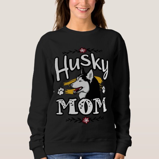 Siberischer Husky-Mama Niedlicher Hund Sweatshirt (Vorderseite)
