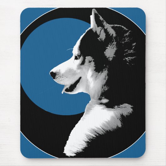 Siberischer Husky Mousepad gibt Malamute Schlitten (Vorne)