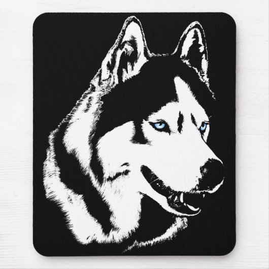 Siberischer Husky Mousepad gibt Malamute Schlitten (Vorne)