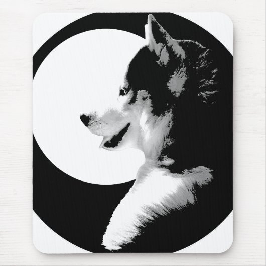 Siberischer Husky Mousepad gibt Malamute Schlitten (Vorne)