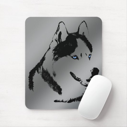 Siberischer Husky Mousepad gibt Malamute Schlitten (Mit Mouse)