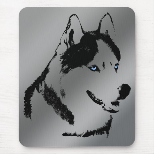 Siberischer Husky Mousepad gibt Malamute Schlitten (Vorne)