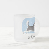 Siberischer Husky oder Alaskan Malamute Lassen Sie Mattglastasse (VorderseiteRechts)